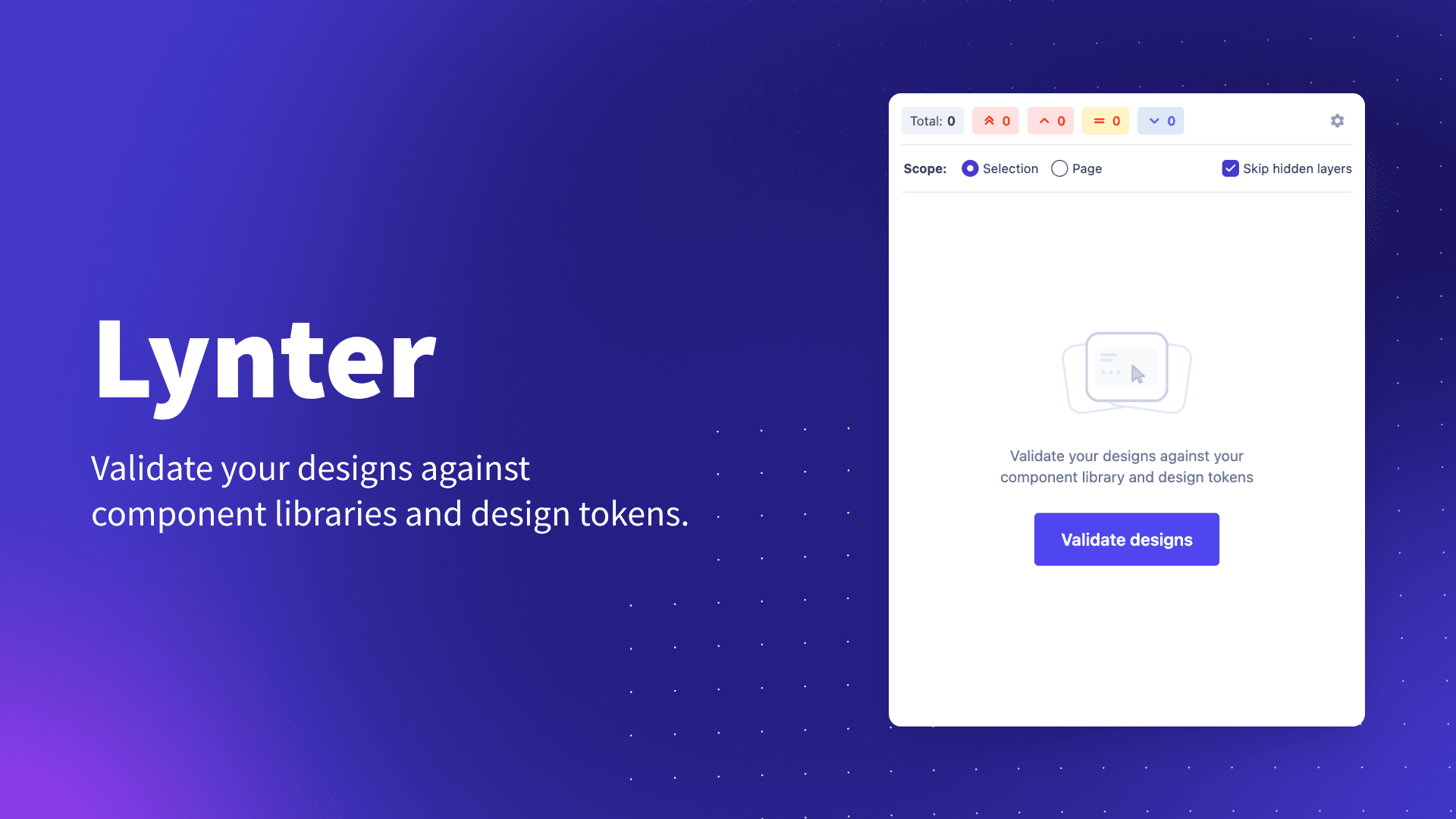 Figma Design System Linter Plugin interface